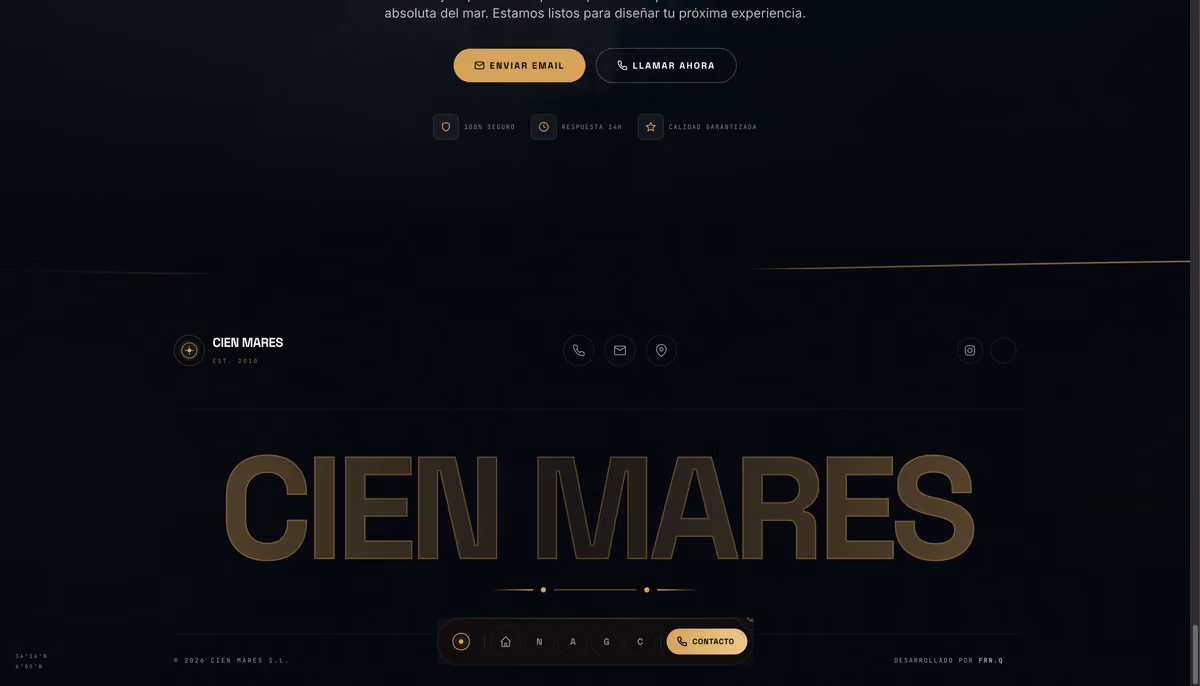 Cien Mares — Maritime experience interface
