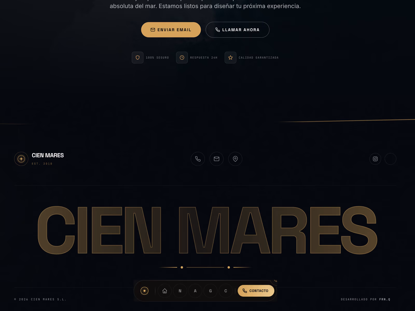 Cien Mares — Maritime experience interface