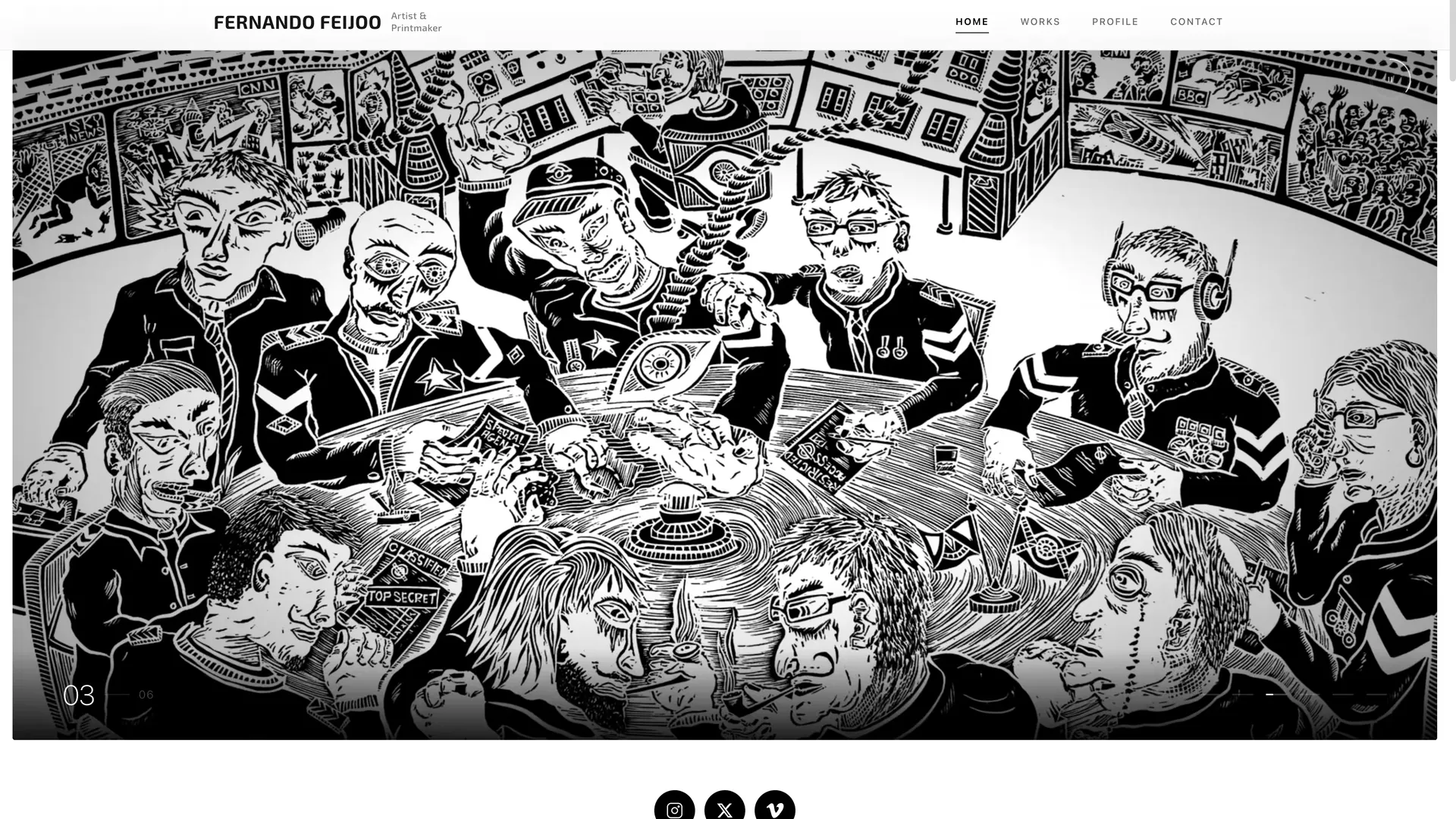 Fernando Feijoo artist portfolio website