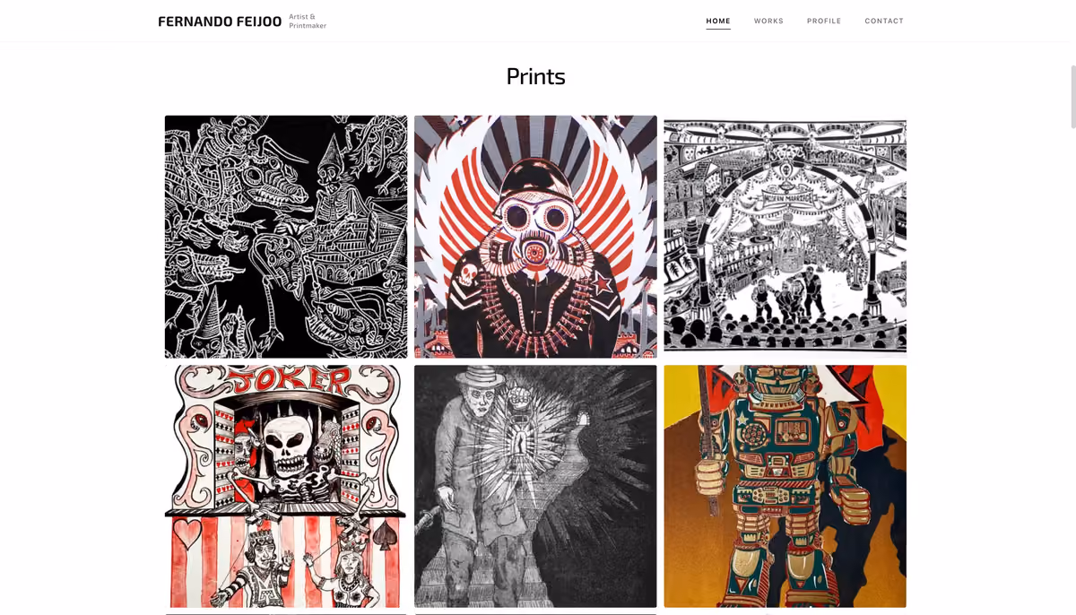 Fernando Feijoo — Printmaking portfolio hero