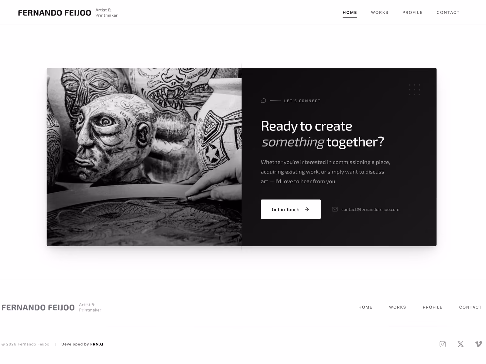 Fernando Feijoo — Artist catalogue overview