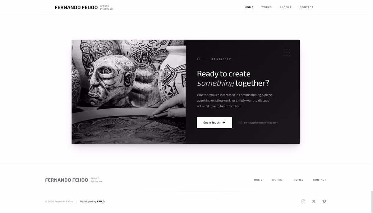 Fernando Feijoo — Artist catalogue overview
