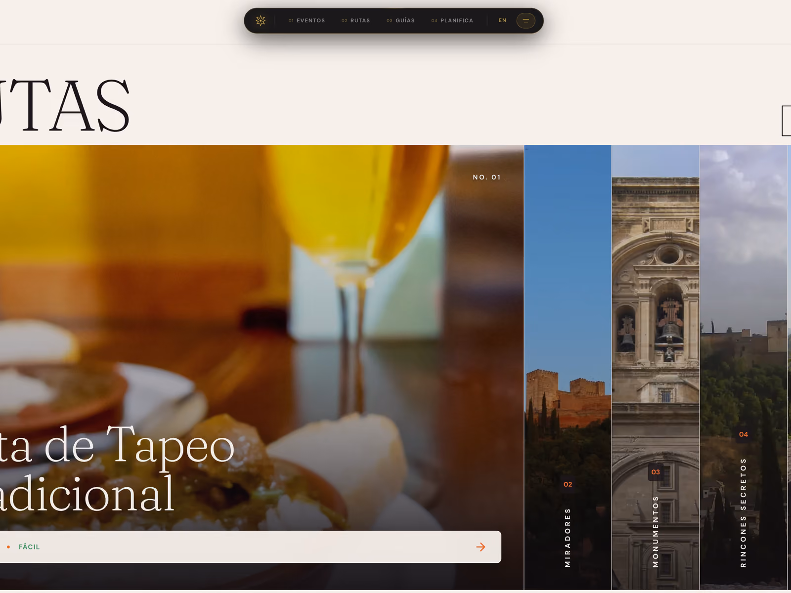 GRN Urban — Cultural guide hero with Granada cityscape