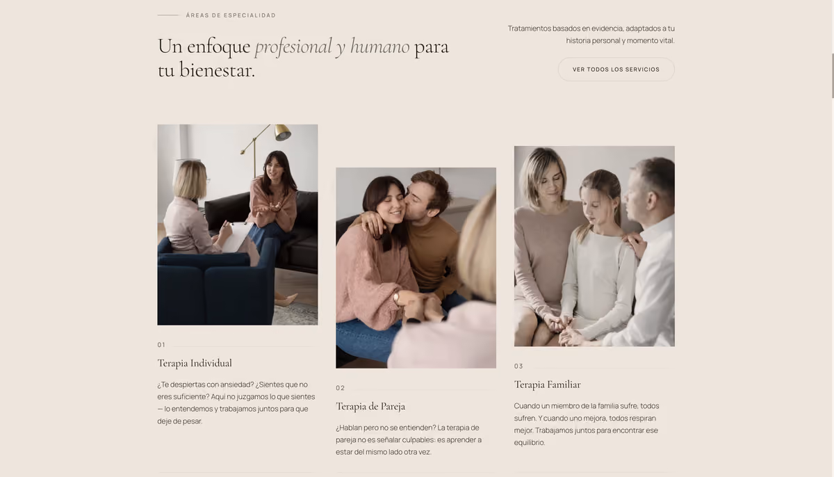 Mata Psicología — Calm and welcoming homepage hero